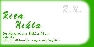 rita mikla business card